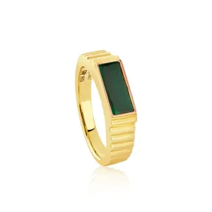 Clogau Reflections Of Padarn 9ct Gold Malachite Ring