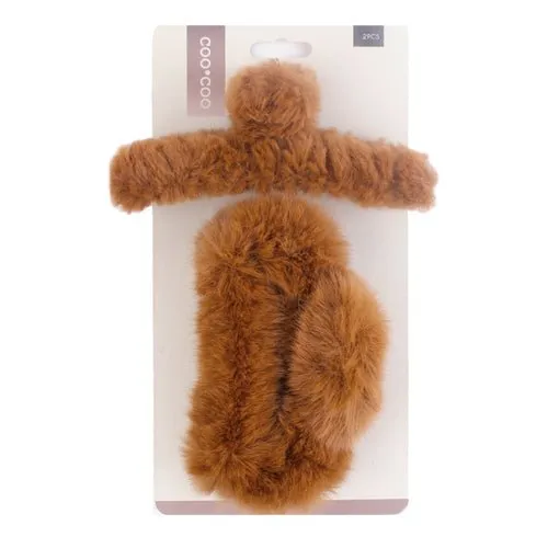 Coo Coo Fluffy Jumbo Claw Clip 2pcs