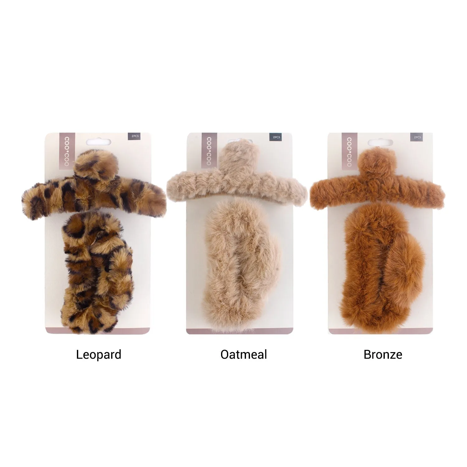 Coo Coo Fluffy Jumbo Claw Clip 2pcs