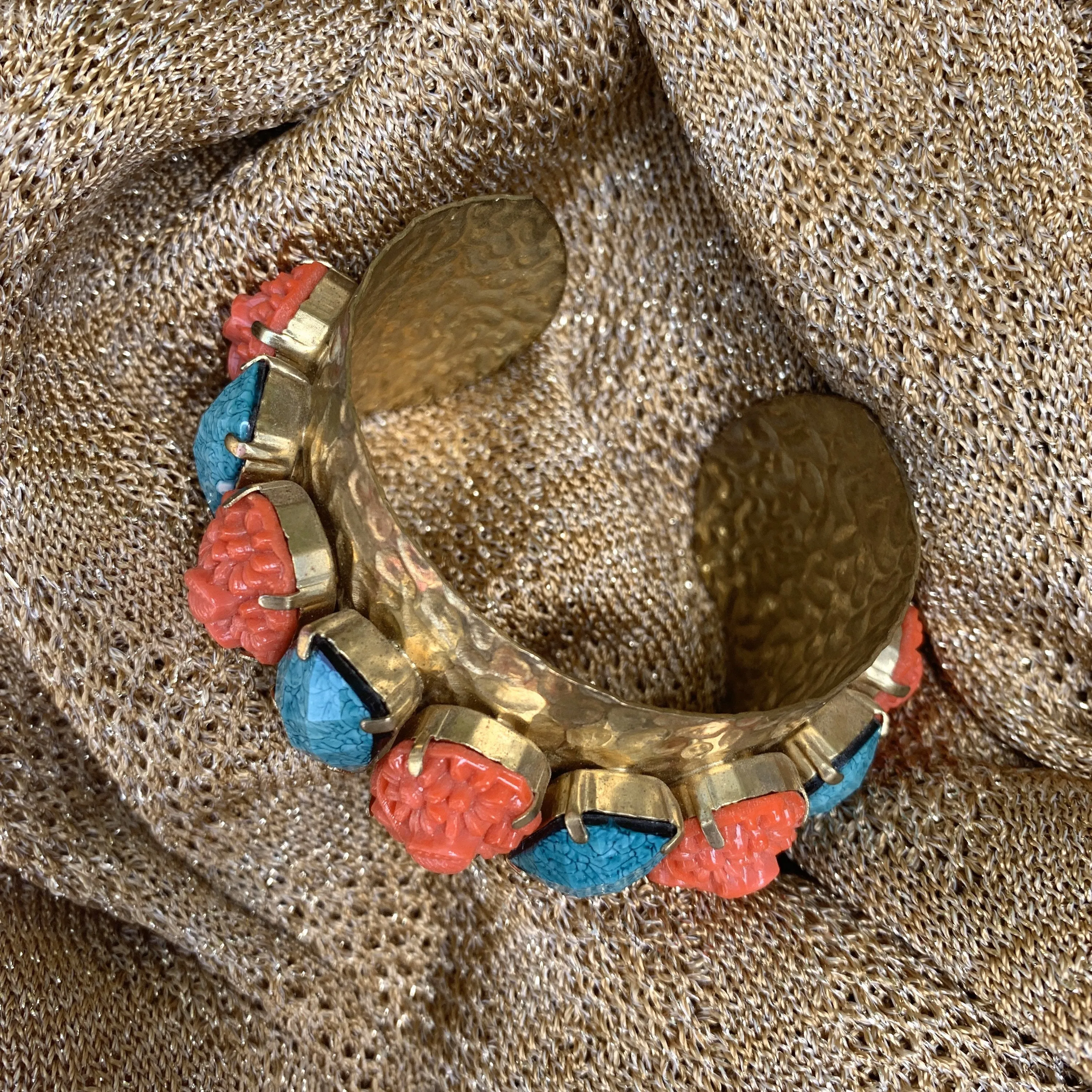Coral and Turquoise Bracelet by  Frangos