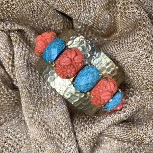 Coral and Turquoise Bracelet by  Frangos