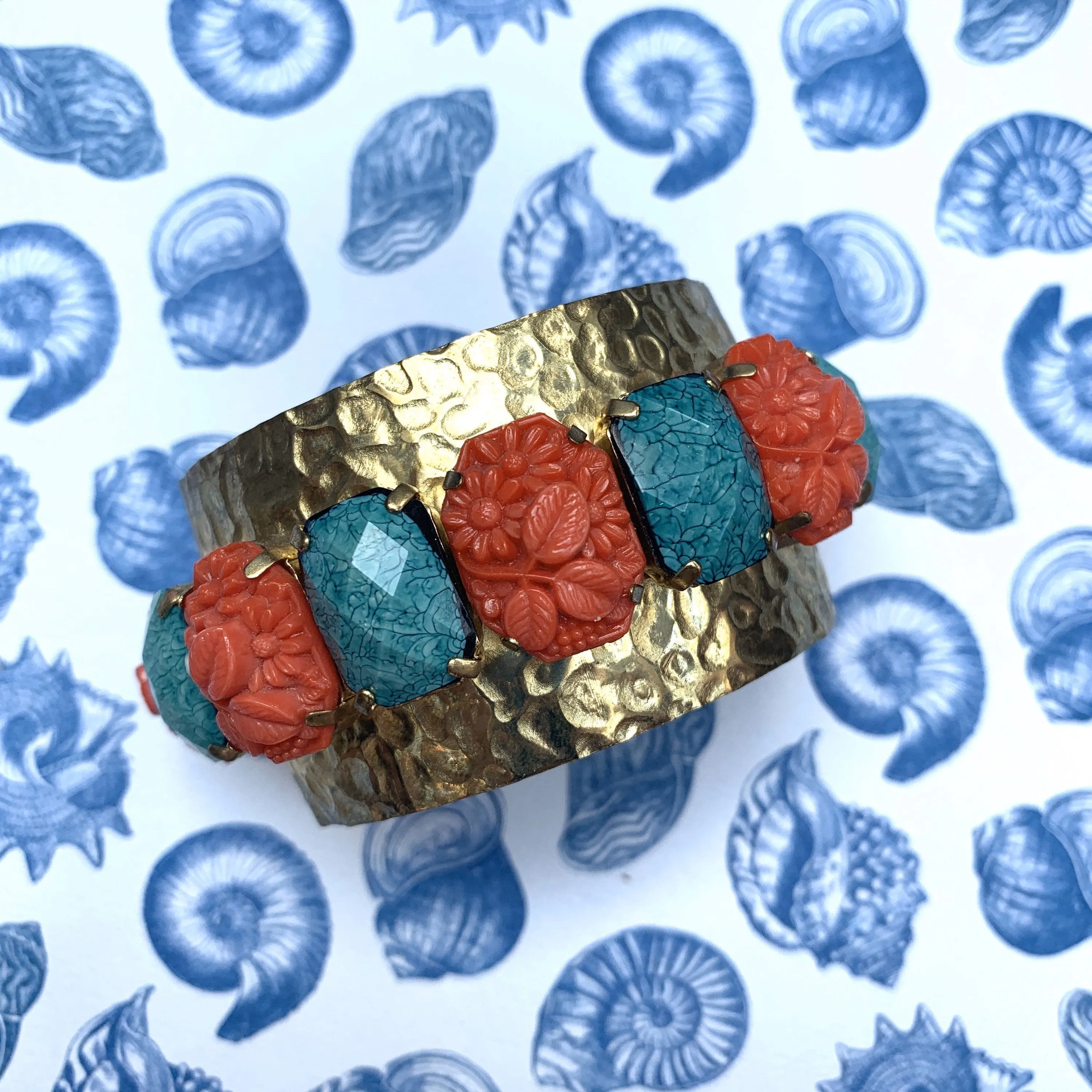 Coral and Turquoise Bracelet by  Frangos