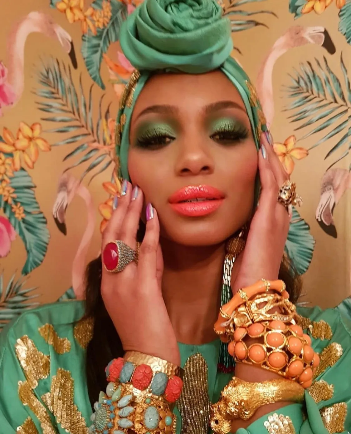 Coral and Turquoise Bracelet by  Frangos