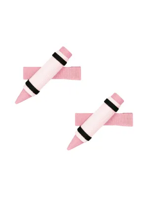 Crayon Hair Clip Set