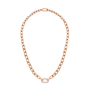 Crystal Link Necklace Rose Gold