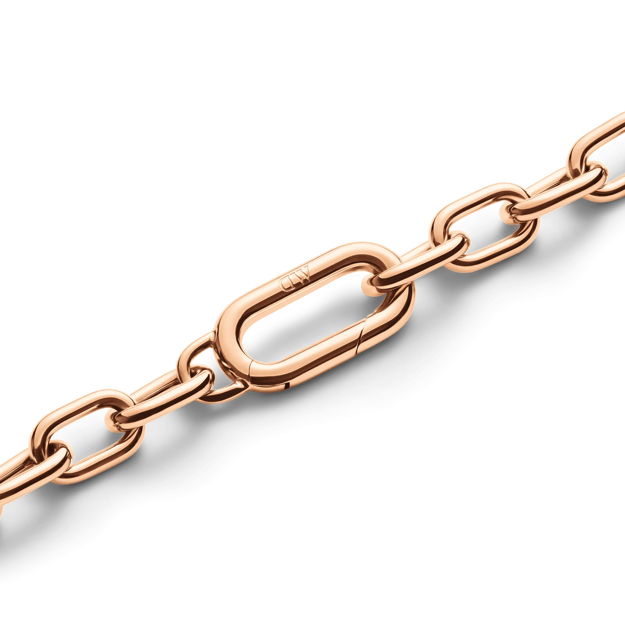 Crystal Link Necklace Rose Gold