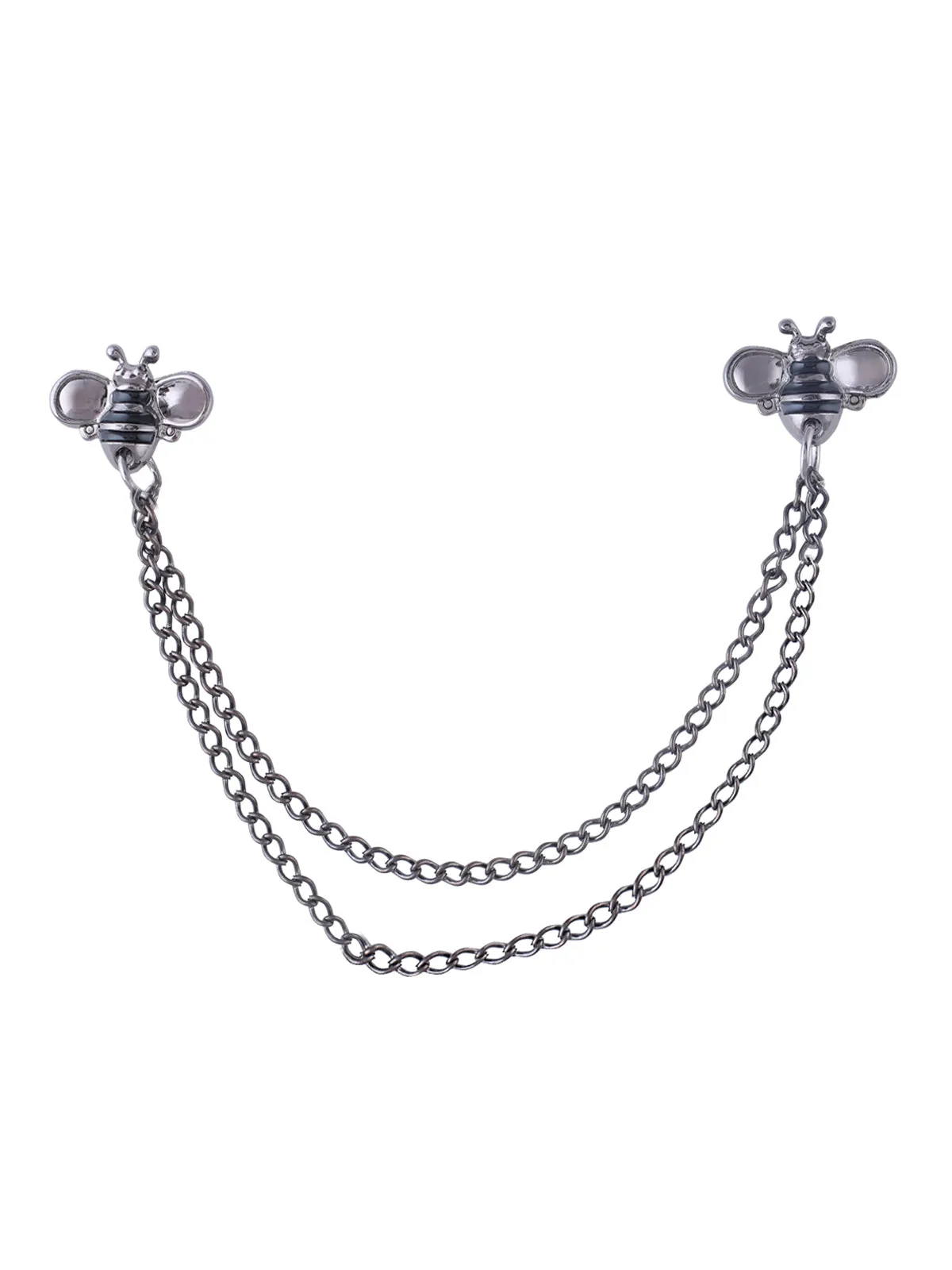 Cute Honeybee with Chain Hanging Insect Collar Brooch Pin