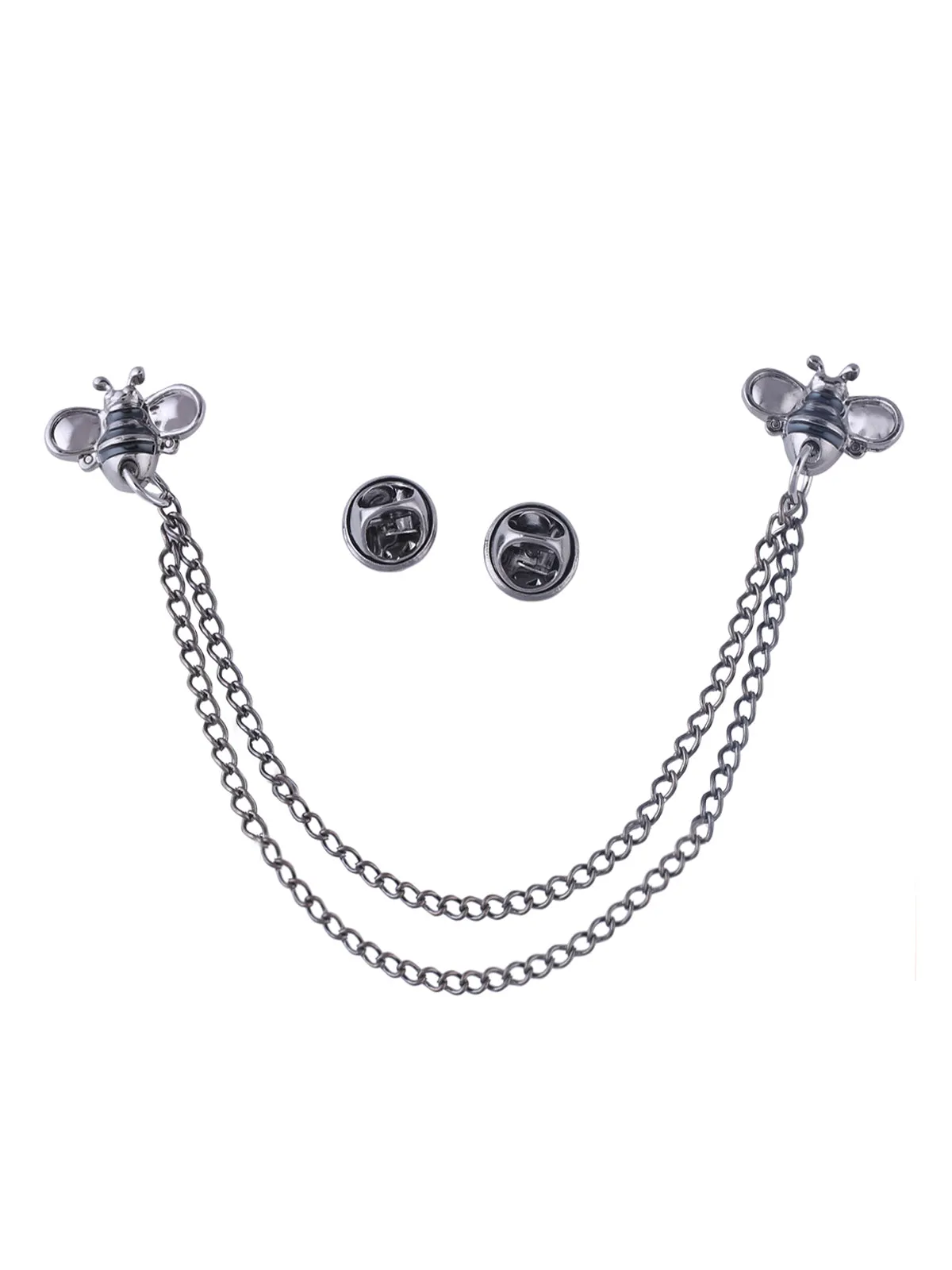 Cute Honeybee with Chain Hanging Insect Collar Brooch Pin