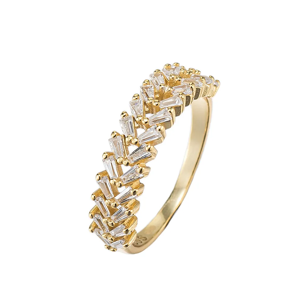 CZ Arrow Band Ring