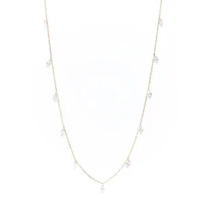 Dana?? 18K Gold Necklace w. 11 Diamonds