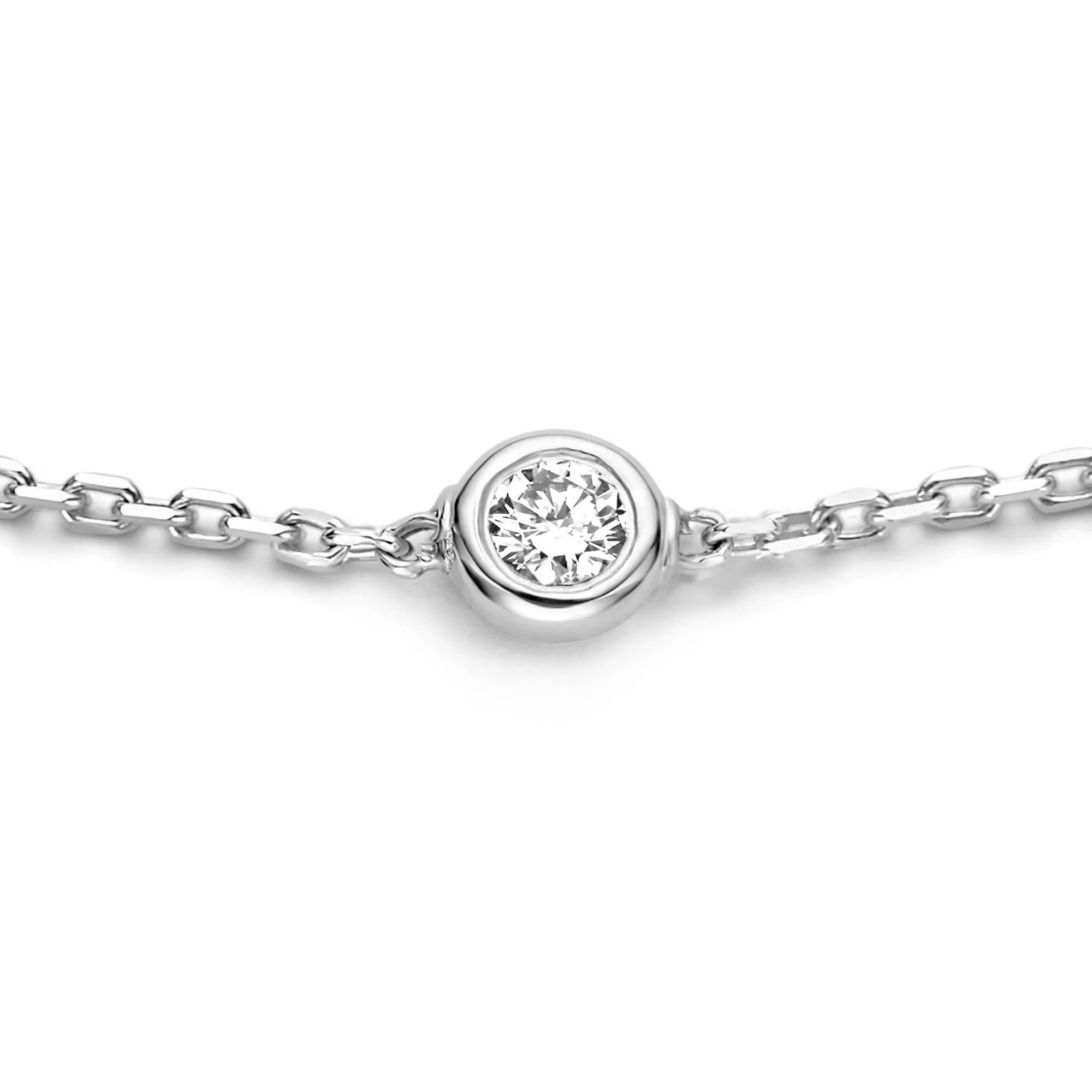 De la Paix Alfie 14 karat white gold bracelet with diamond 0.05 carat