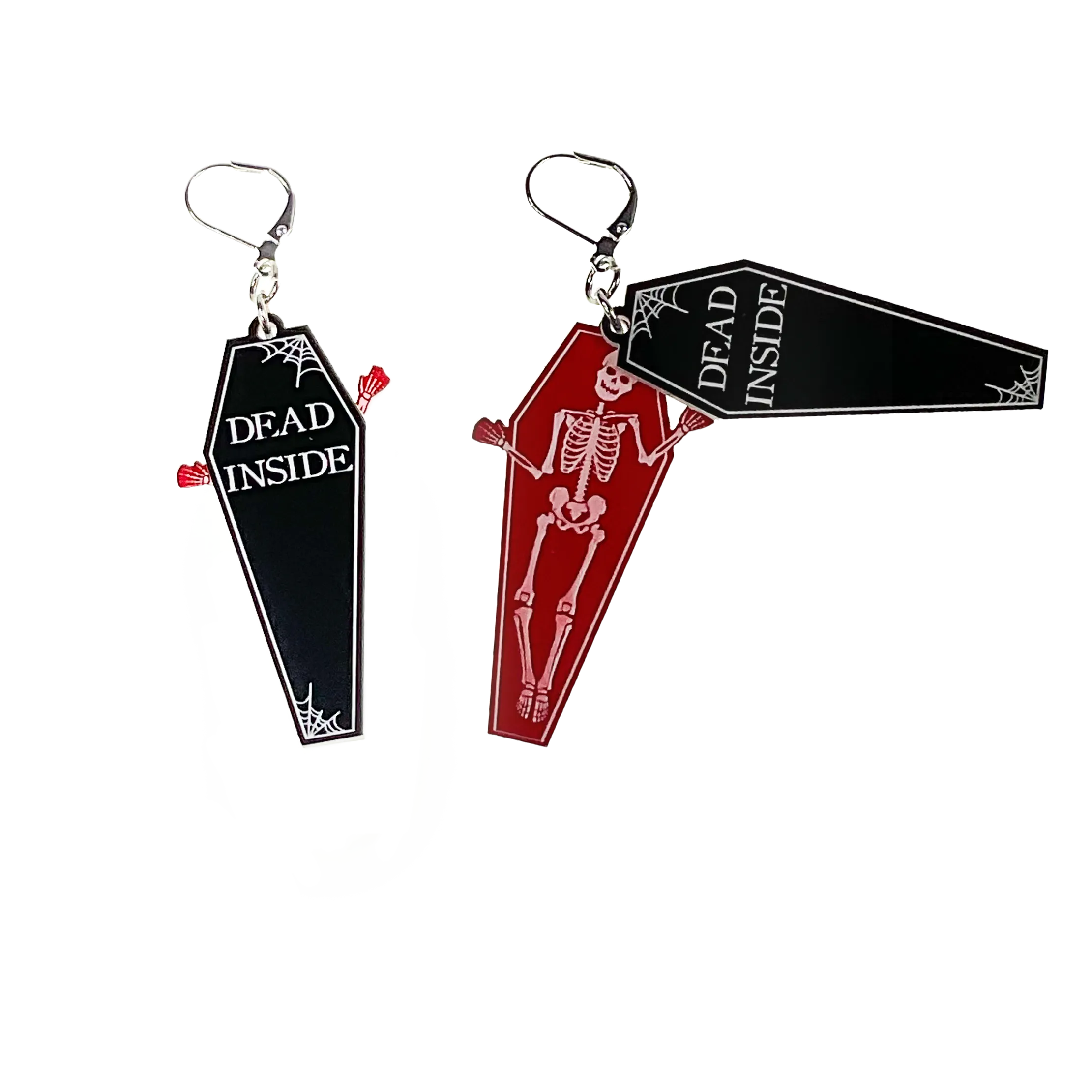 Dead Inside - Open Casket - Dangle Earrings