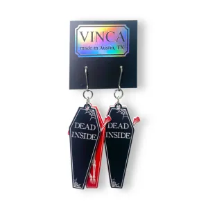 Dead Inside - Open Casket - Dangle Earrings