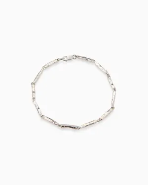 Delicate Hammered Bracelet | Silver