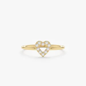 Diamond Heart Outline Ring, Penelope