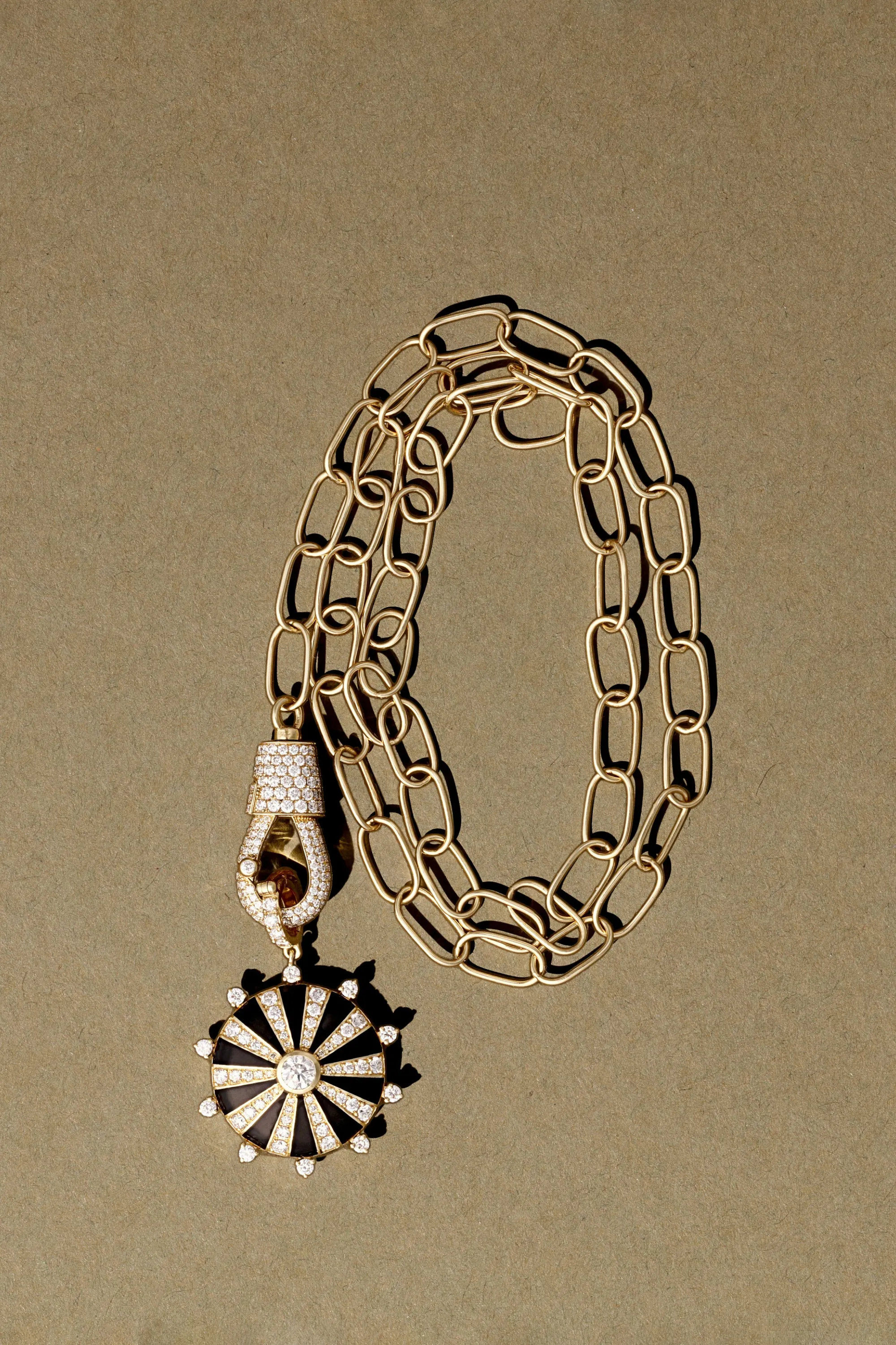 Diamond Hook Chain, Yellow Gold