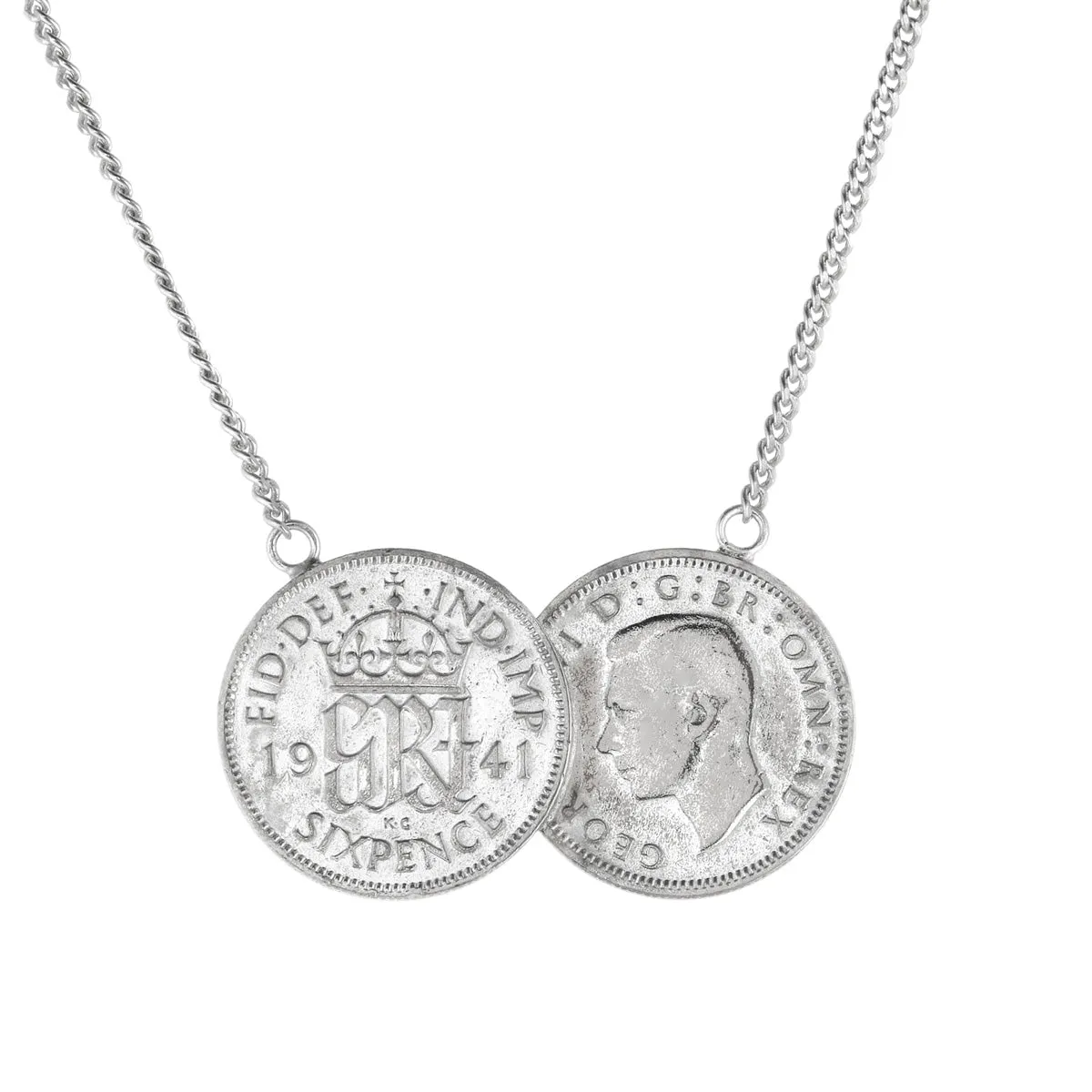 Double Sided 1941 Silver Coin Pendant