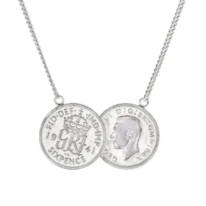 Double Sided 1941 Silver Coin Pendant