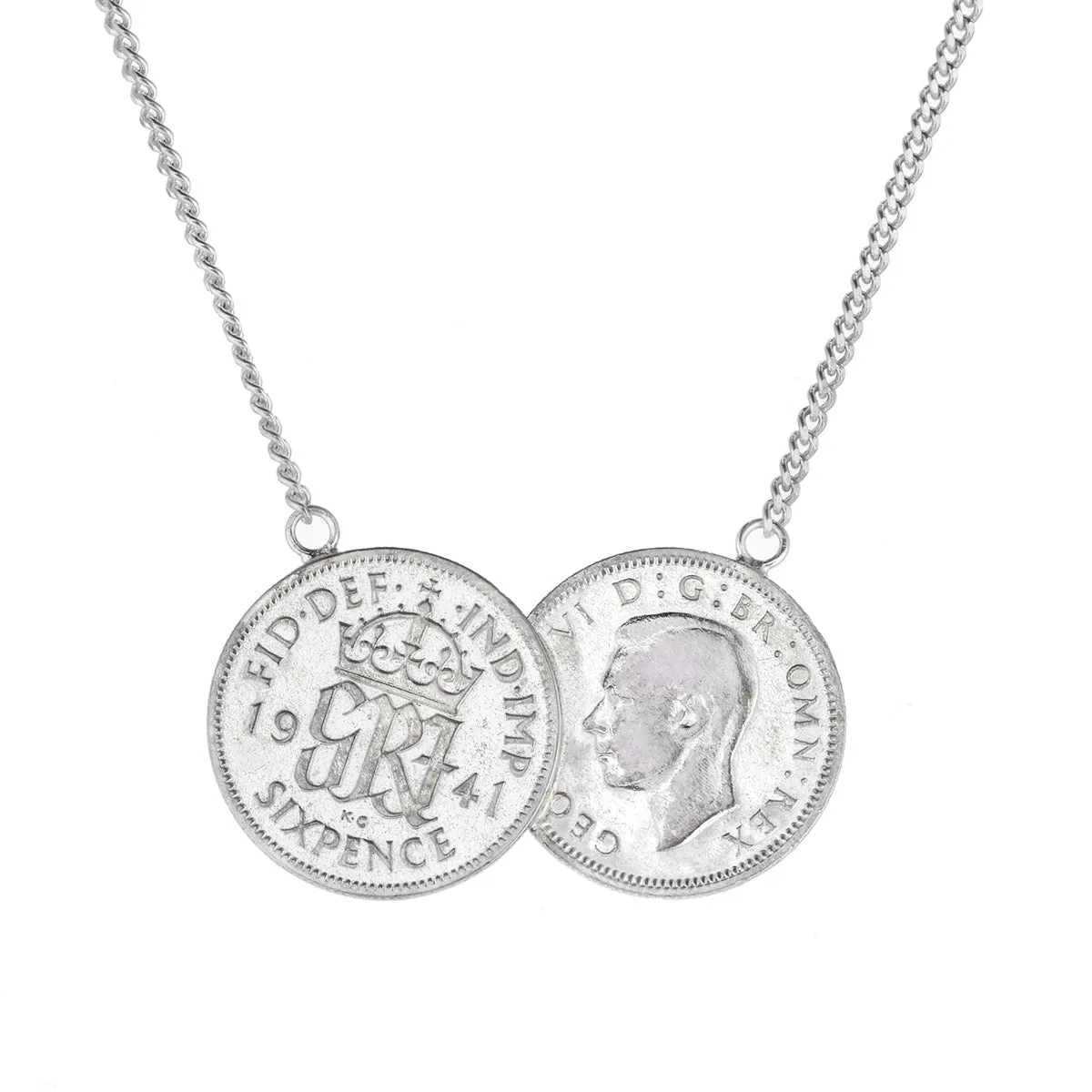 Double Sided 1941 Silver Coin Pendant