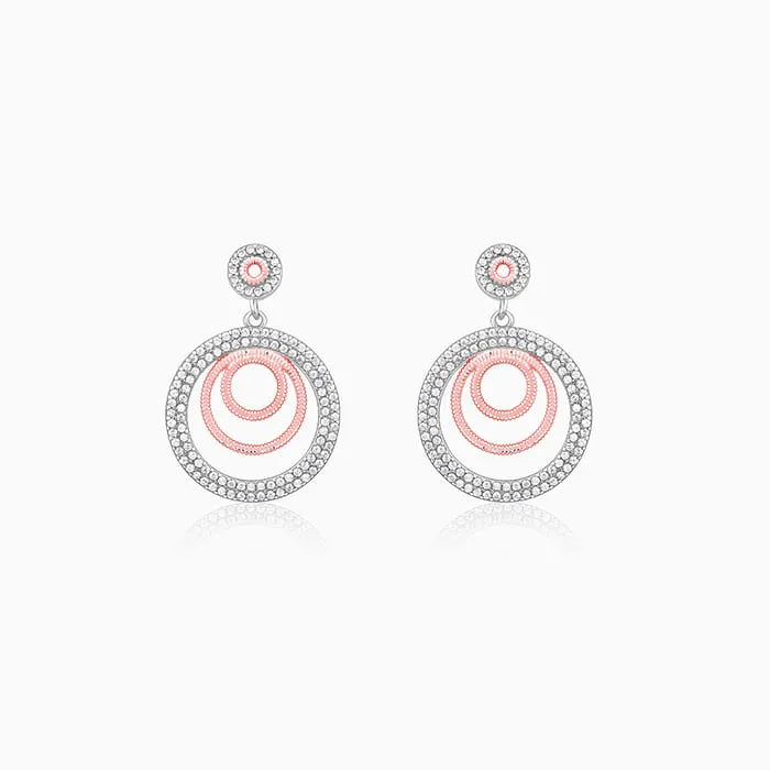 Dual Tone Luna Halo Earrings