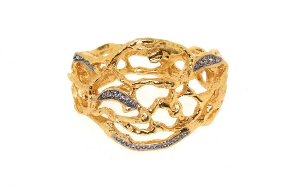 Elizabeth Taylor Bracelet for Avon Treasured Vine Gold Cuff