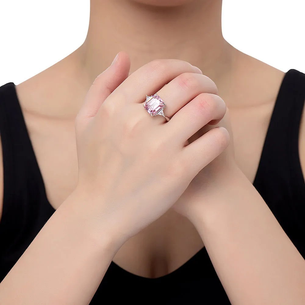 Emerald Cut Citrine Ring