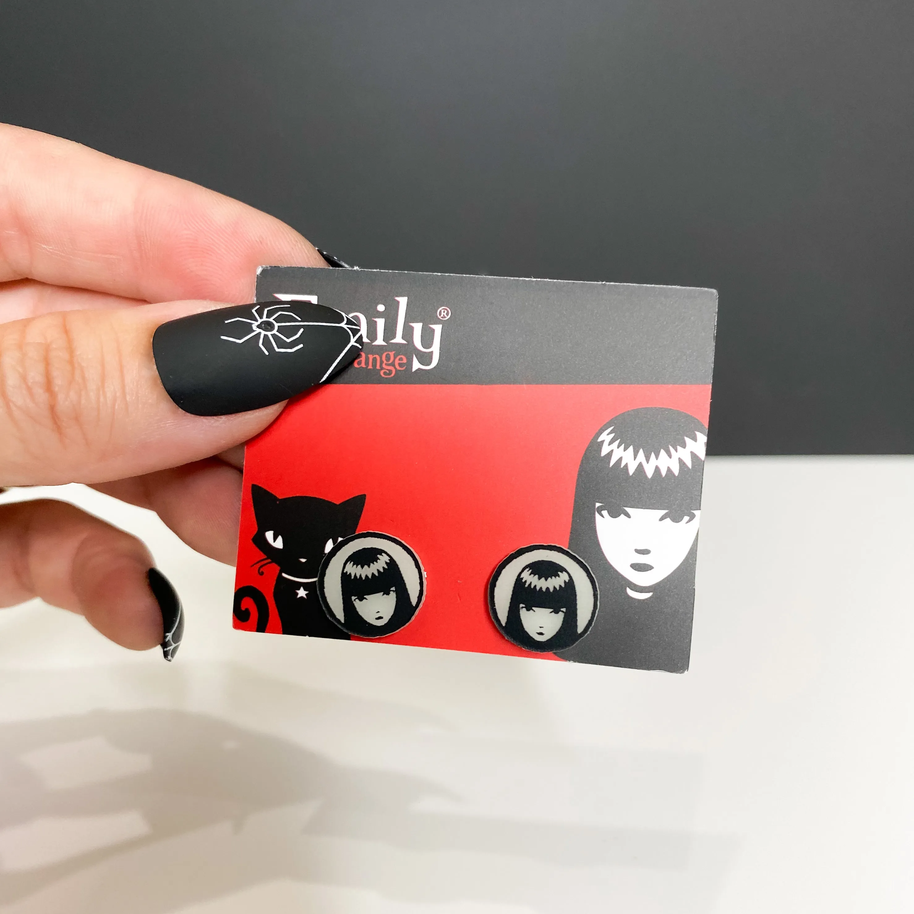 Emily The Strange? Logo Glow Studs