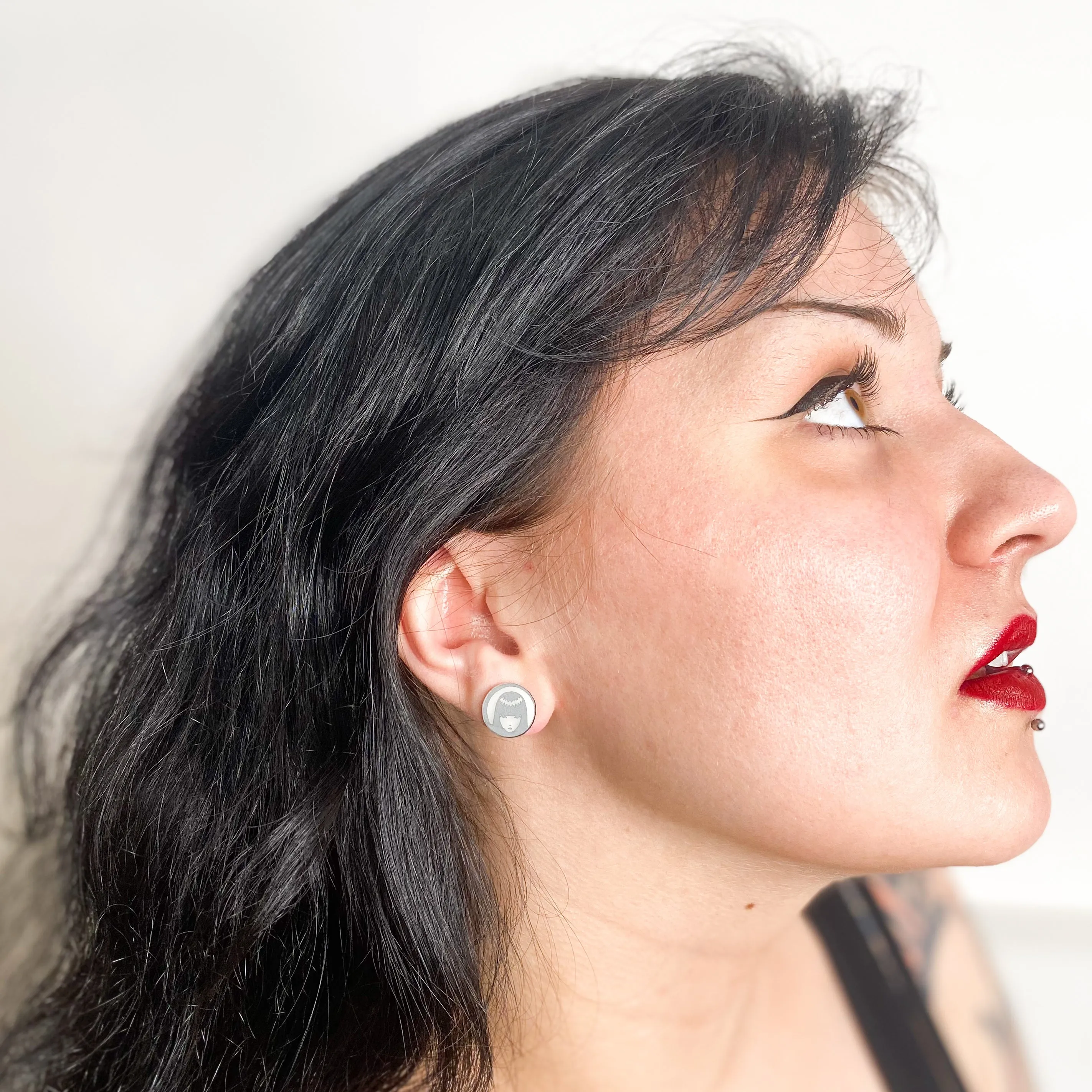 Emily The Strange? Logo Glow Studs
