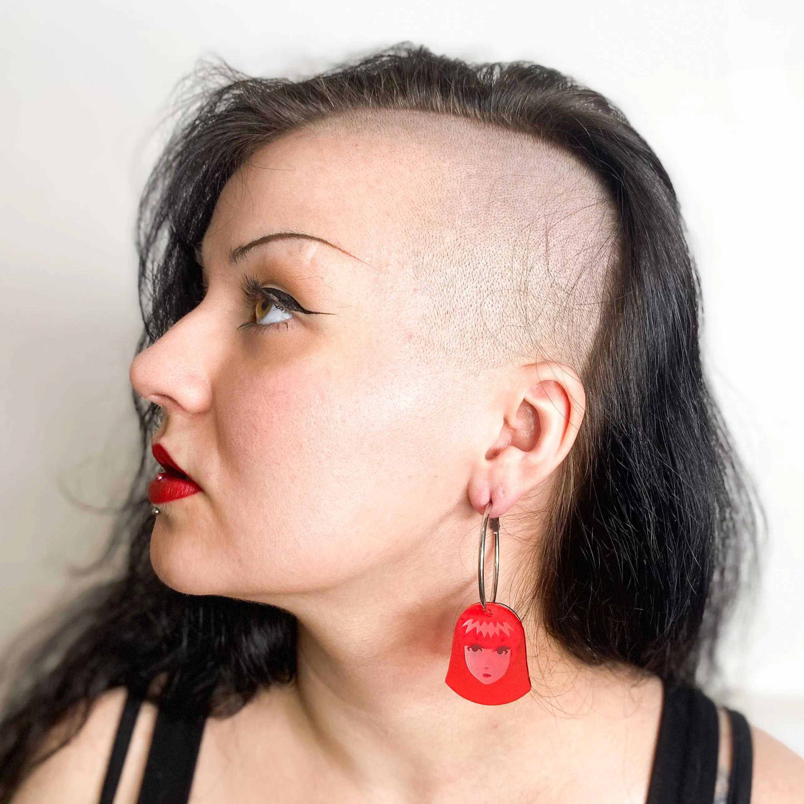 Emily The Strange? X-Ray Emily Skull Hoops