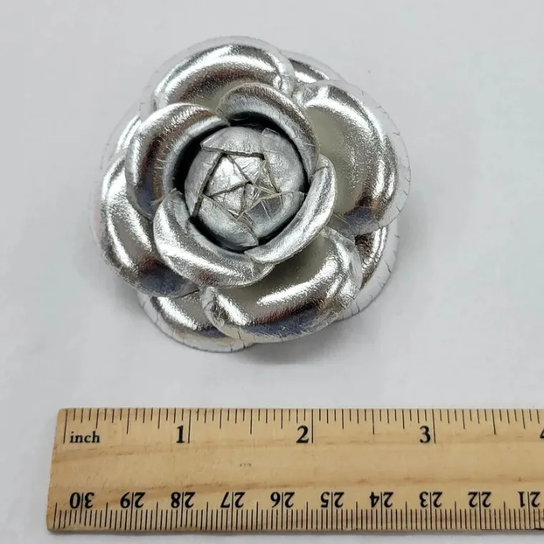 Empower Flower Brooch - Leather Rose