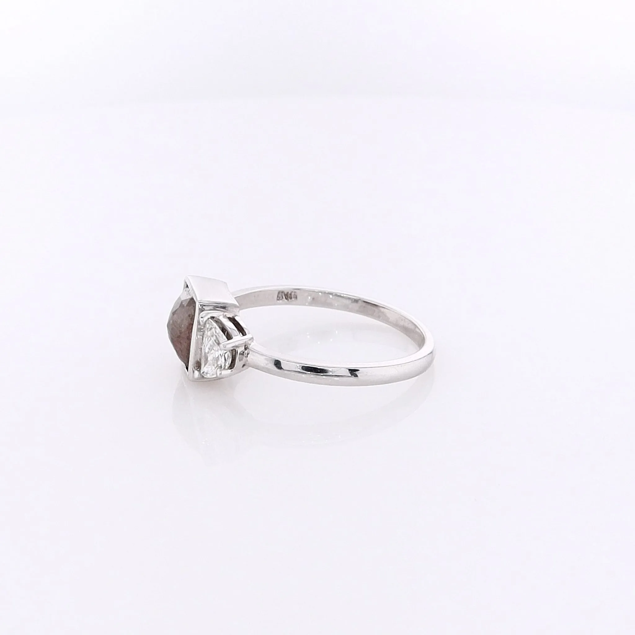 Estate 14k White Gold Salt and Pepper Diamond Ring