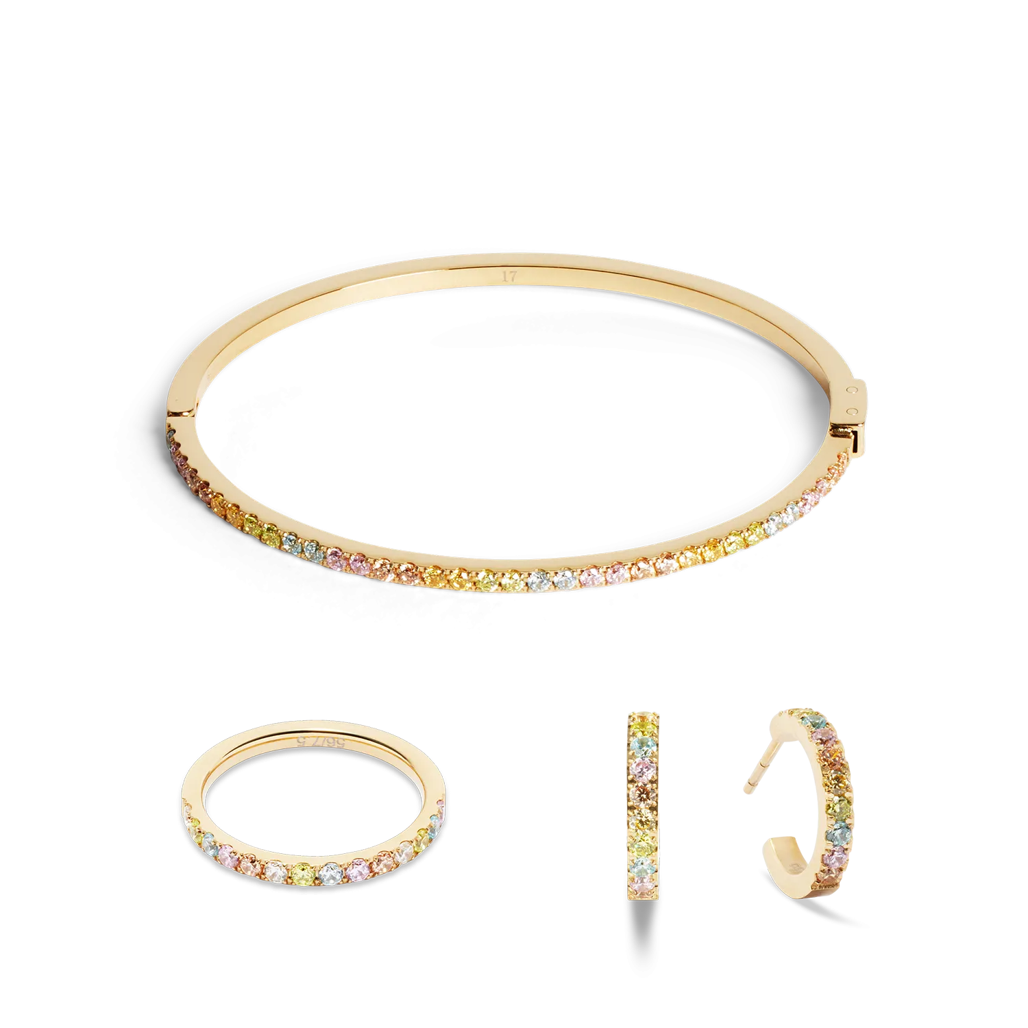 Eternal Love bangle gold-multicolour pastel
