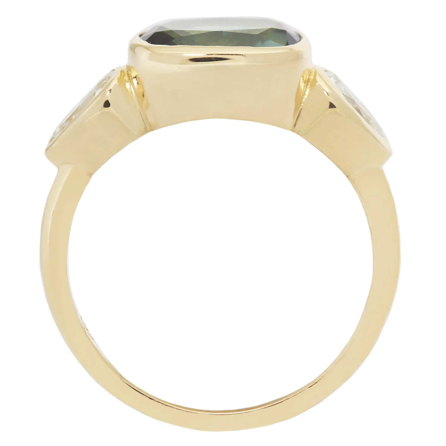 Eucalyptus Sapphire & Diamond Ring