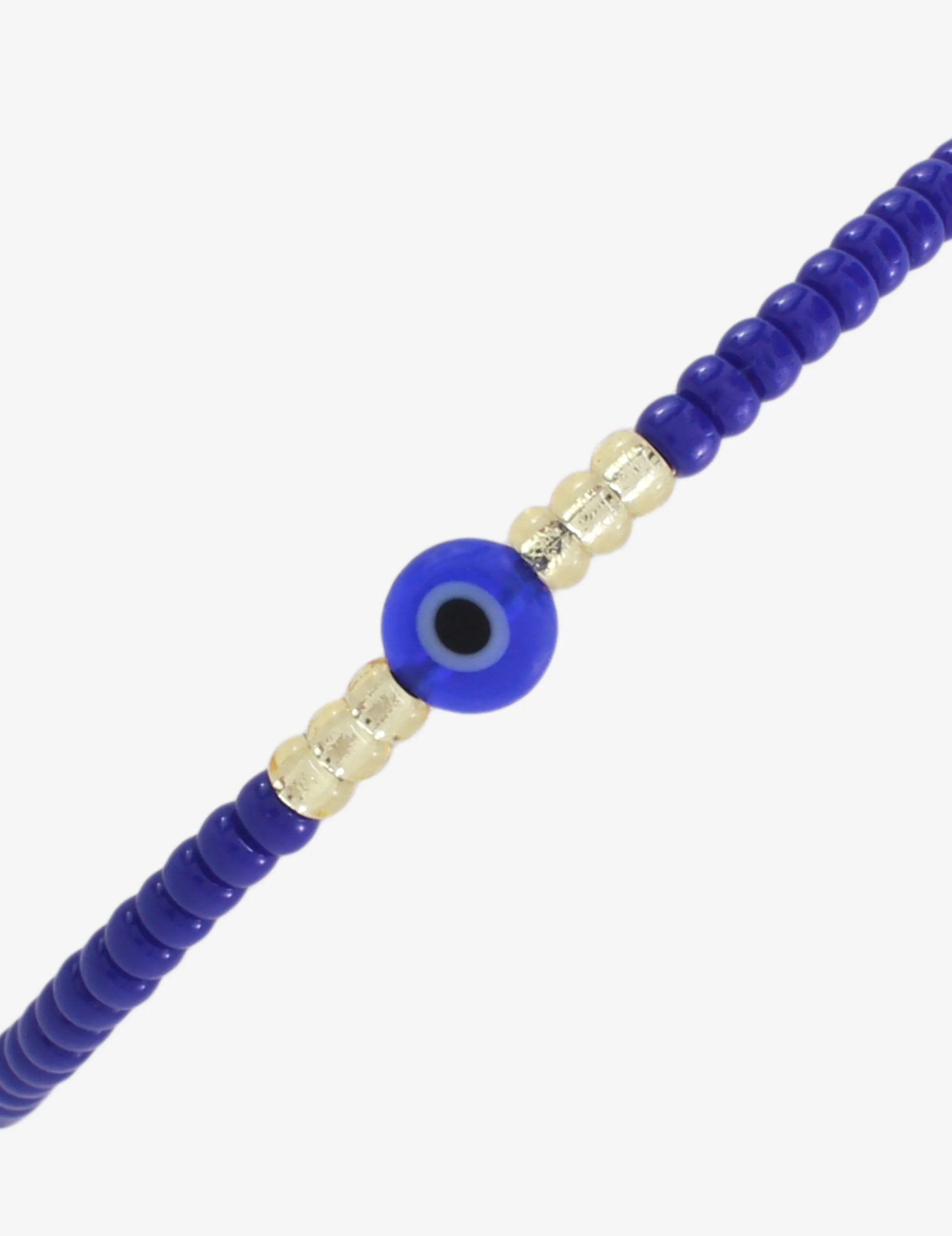 Evil Eye Bracelet Seed Bead ??Blue