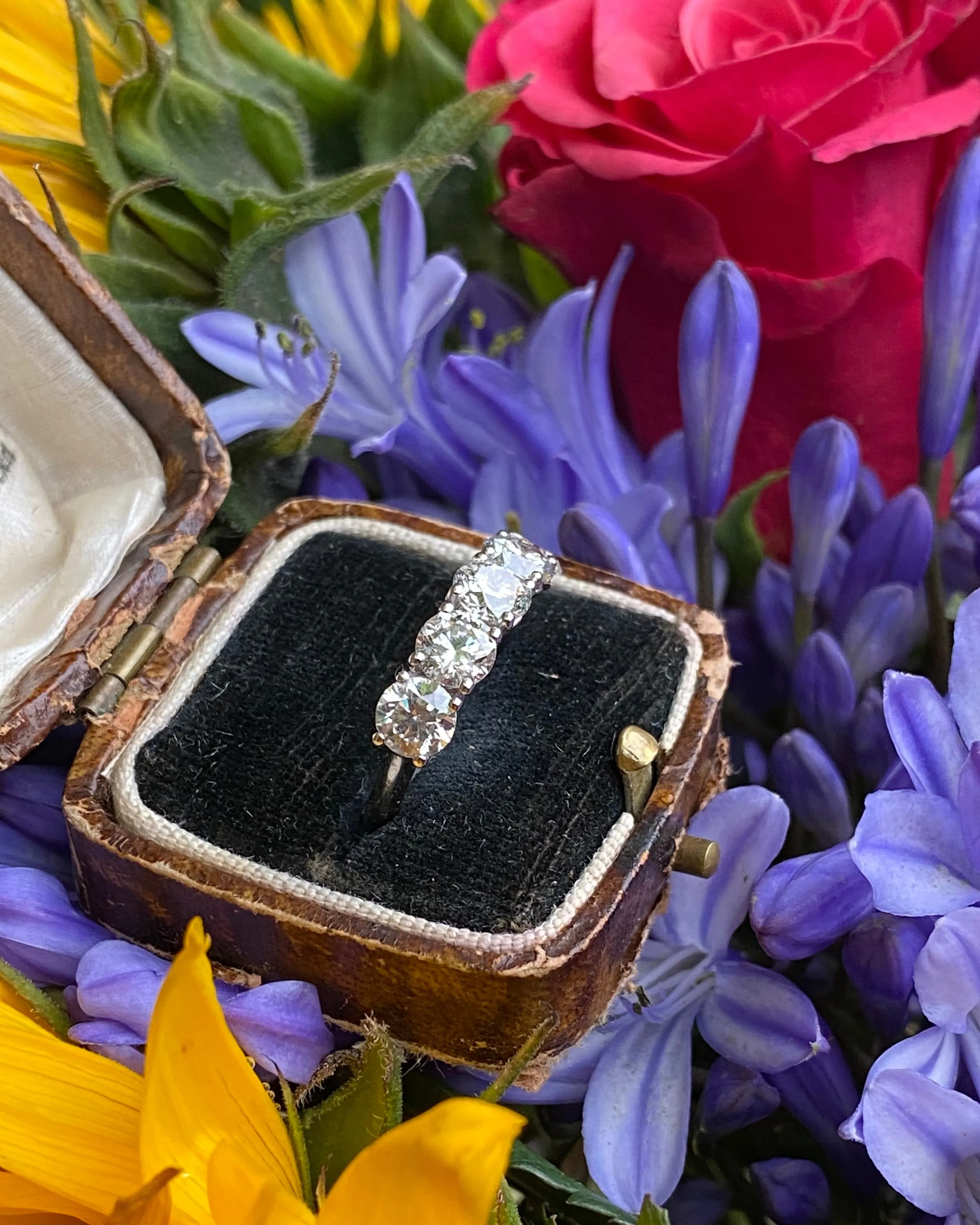 Five Stone Diamond Ring 2.70ct Platinum