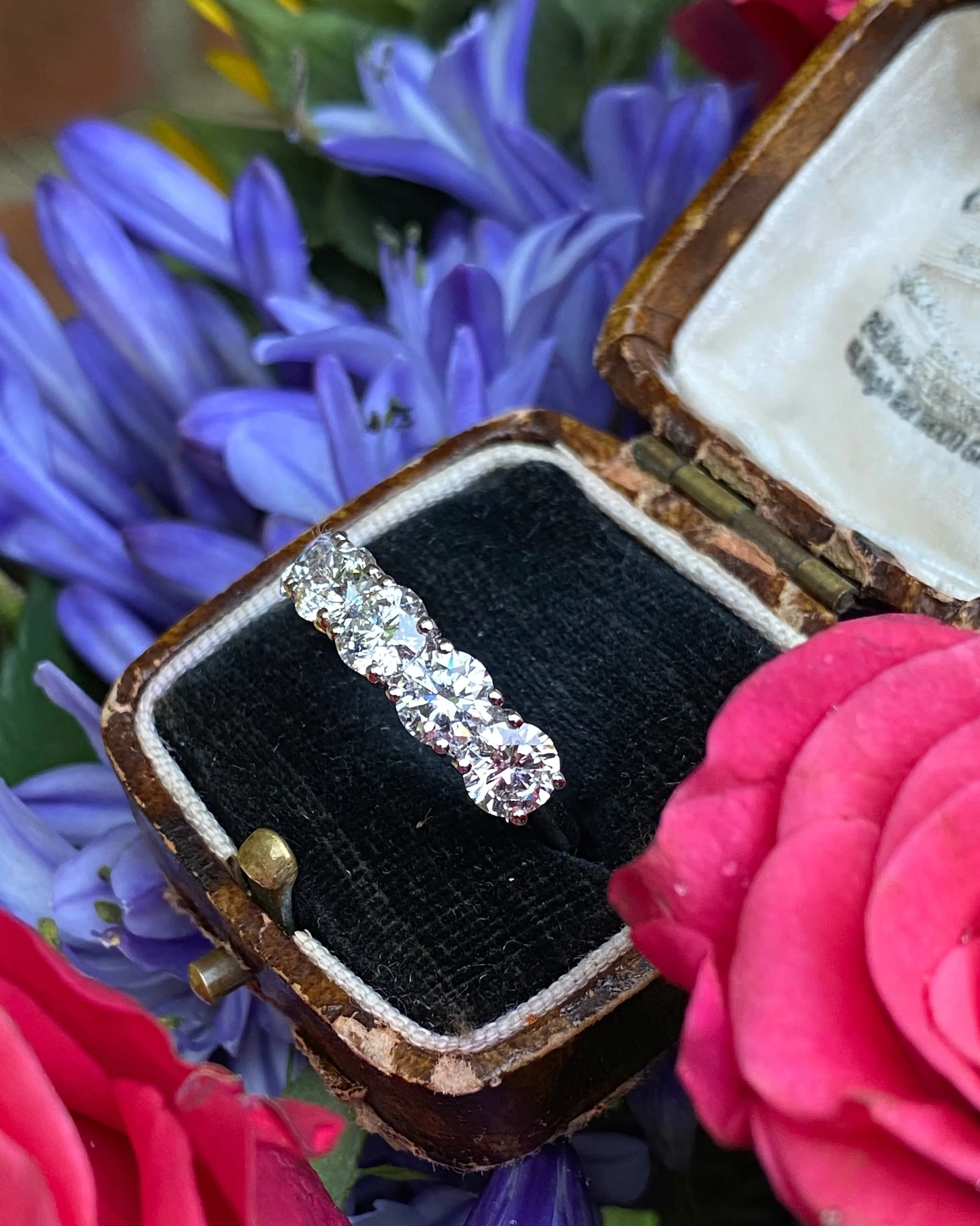 Five Stone Diamond Ring 2.70ct Platinum