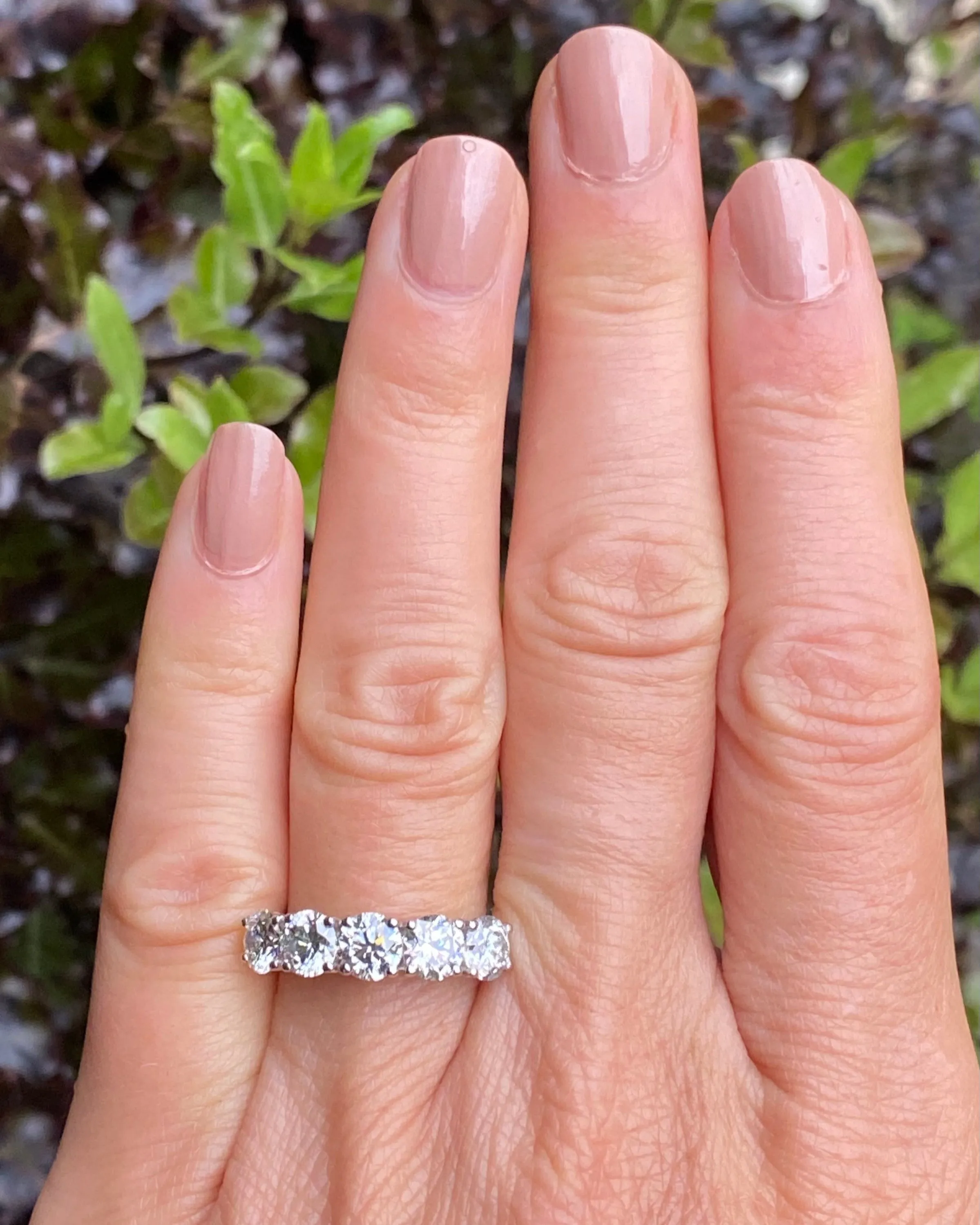 Five Stone Diamond Ring 2.70ct Platinum
