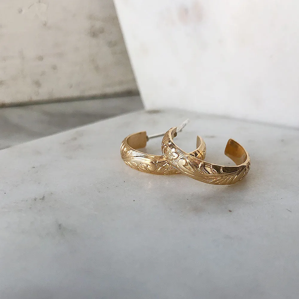 Flora Hoop Earrings
