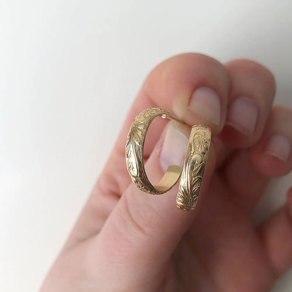 Flora Hoop Earrings