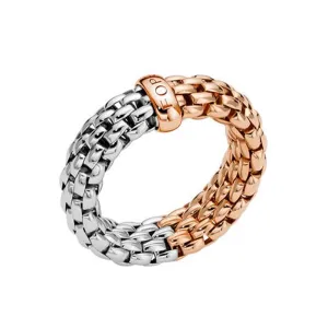 Fope Essentials 18ct White and Rose Gold Flexible Ring