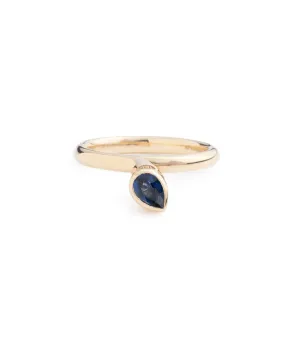 Forever & Always a Pair - Love : .45ct Blue Sapphire Bookend Ring