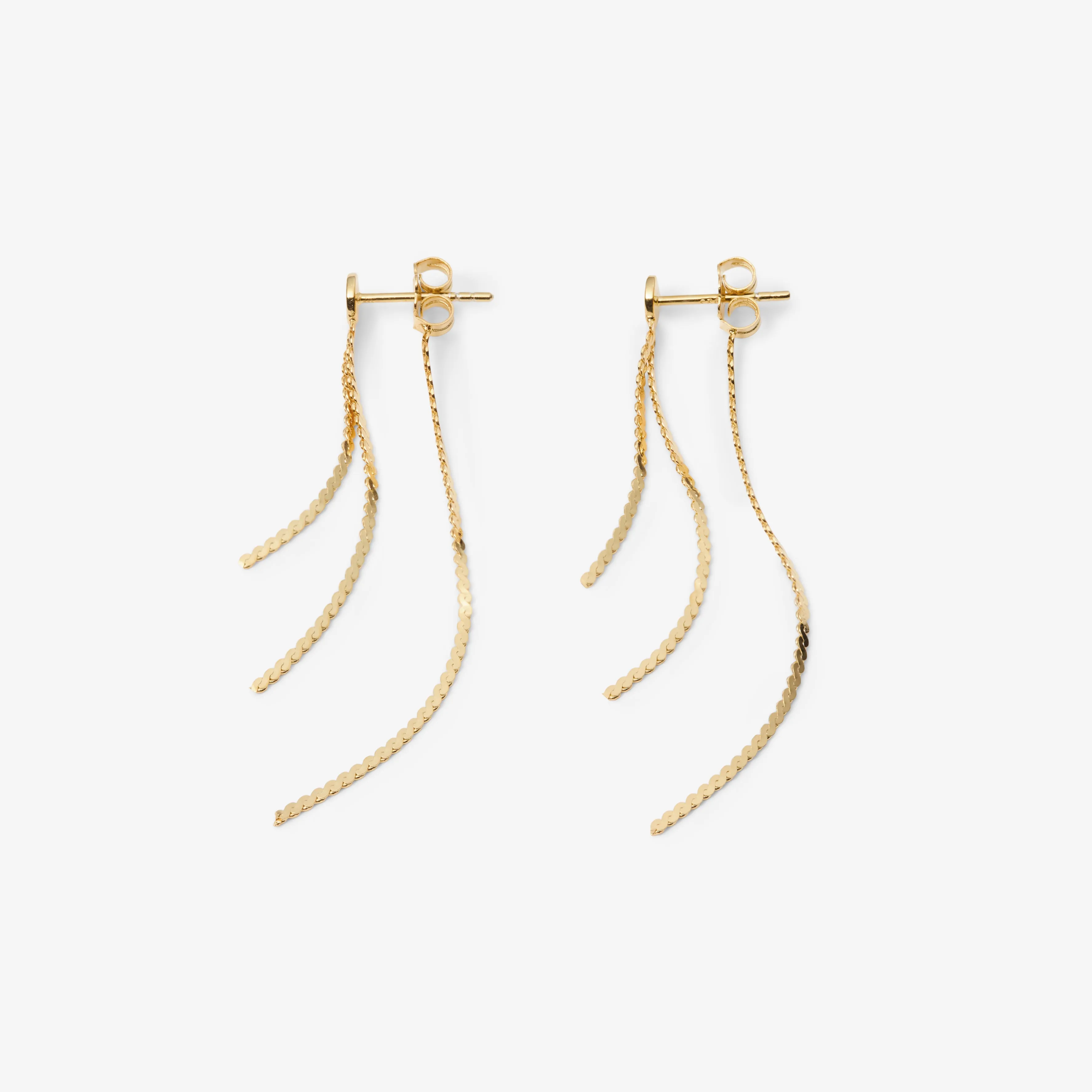 FRONT BACK DANGLE EARRINGS Gold
