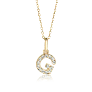 G Letter Pendant Yellow Gold