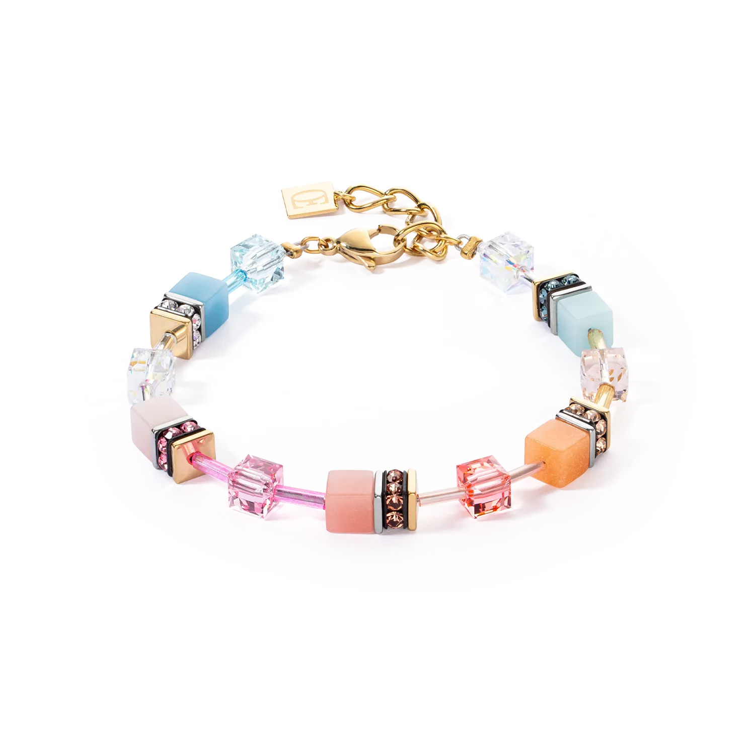 GeoCUBE? Iconic bracelet aqua-apricot