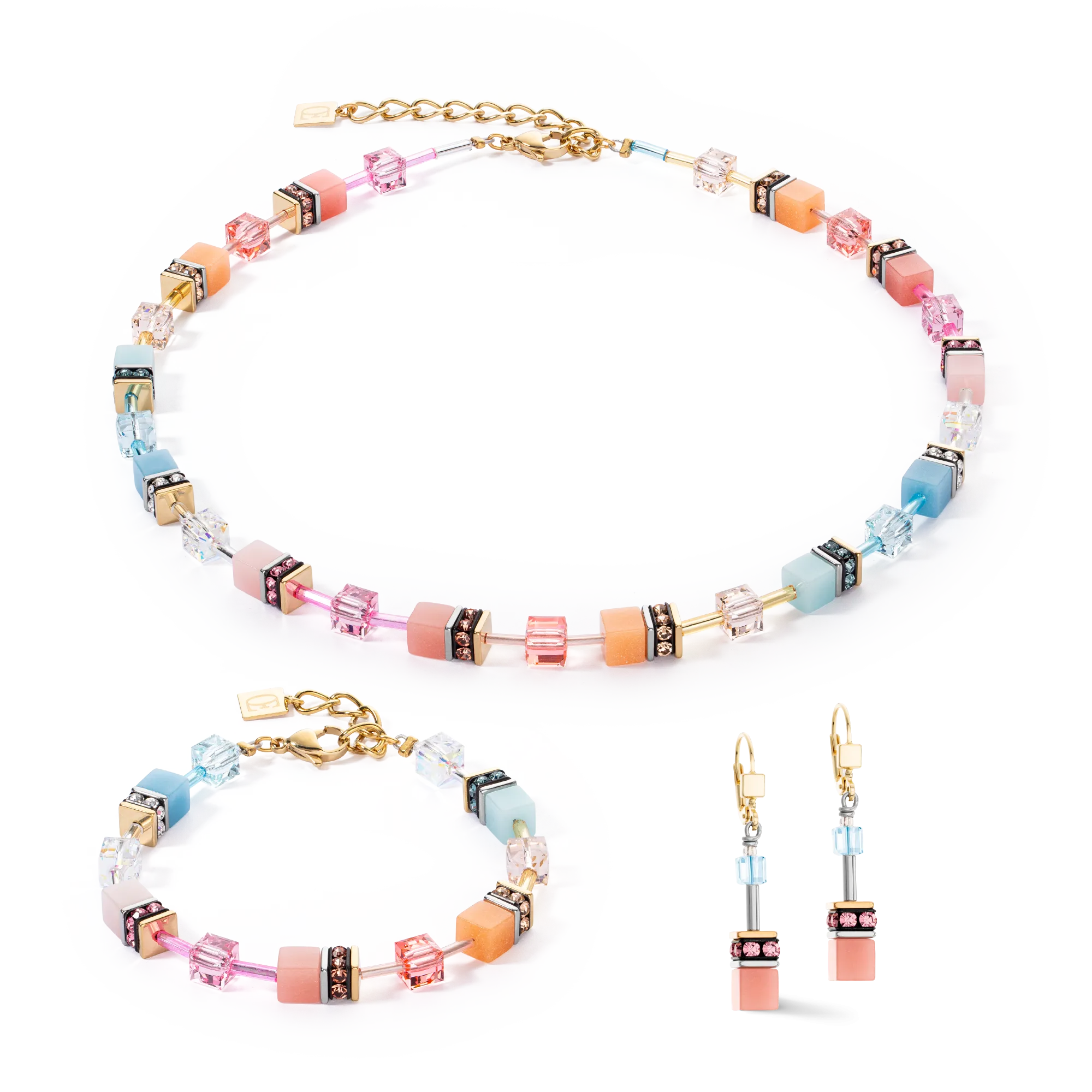 GeoCUBE? Iconic bracelet aqua-apricot
