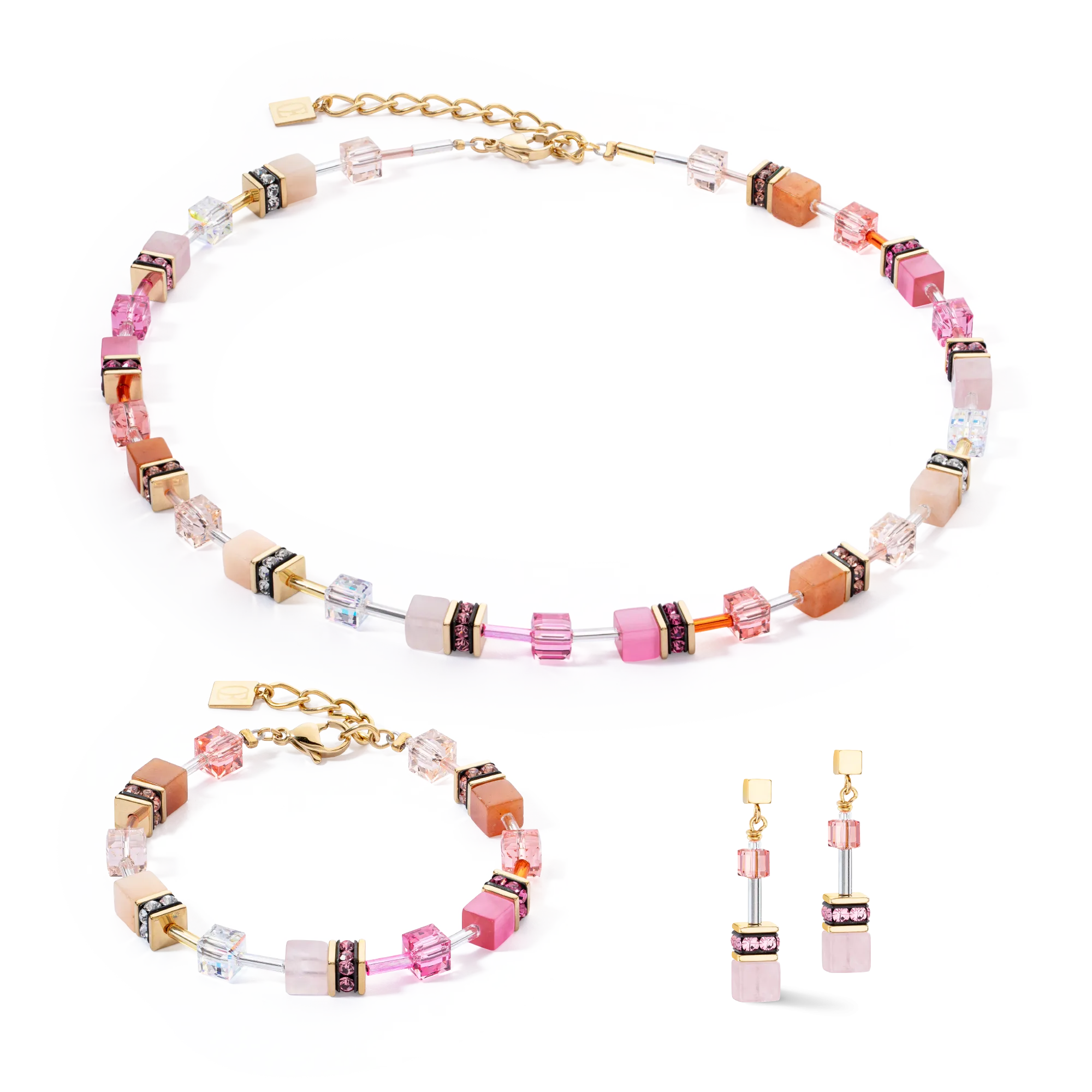GeoCUBE? Iconic Precious bracelet rose-orange