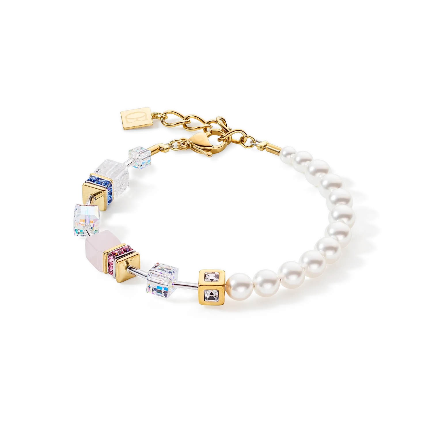 GeoCUBE? Precious Fusion Pearls bracelet multicolour pastel