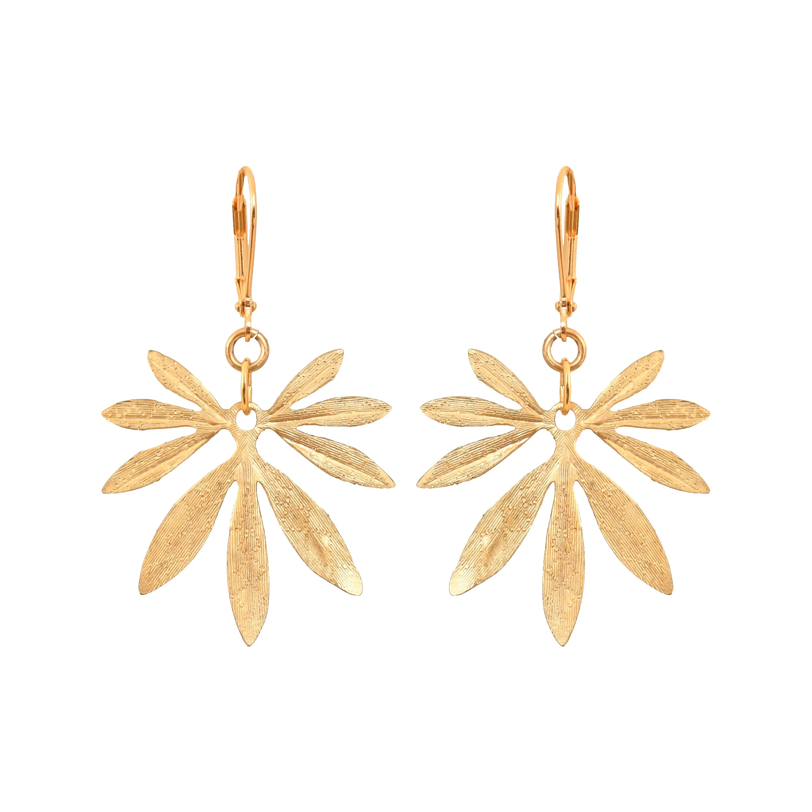 Gold Bambu Earrings