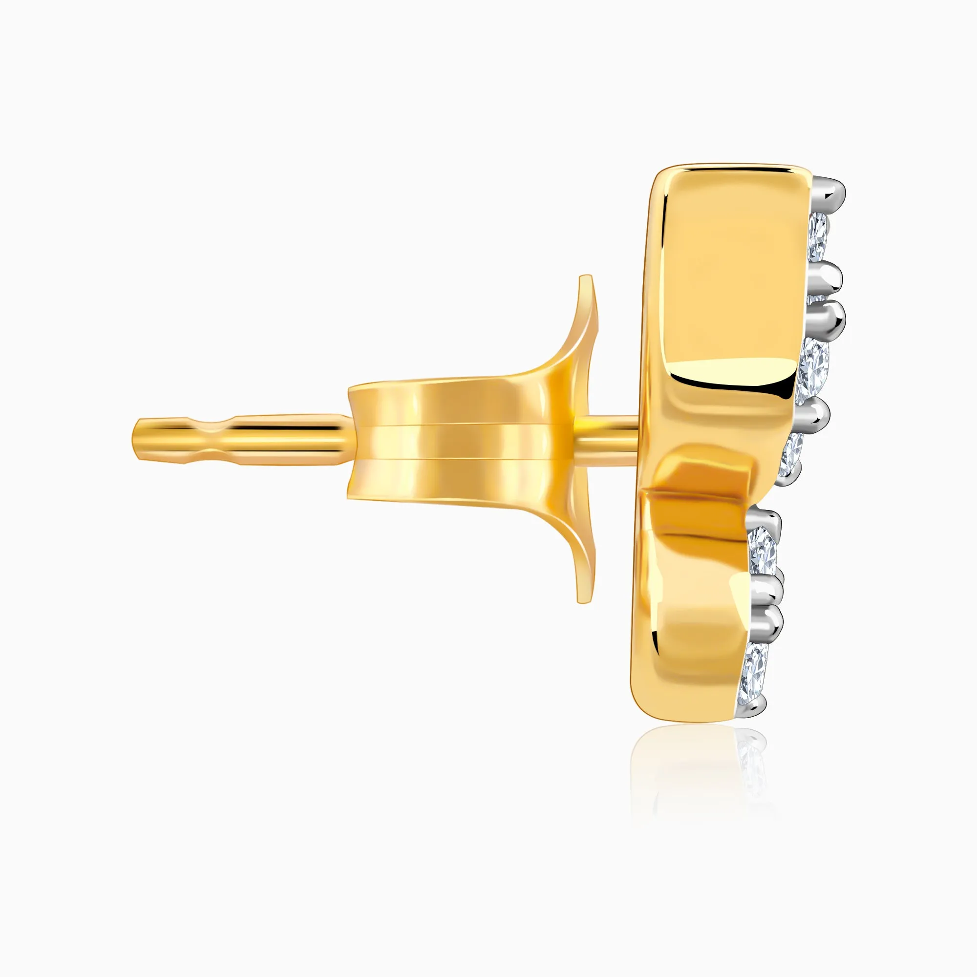Gold Blissful Butterfly Diamond Earrings
