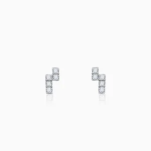 Gold Bolt Diamond Earrings